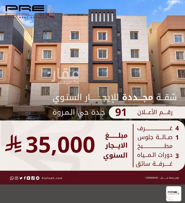 Apartment for Rent in Jeddah Al Marwah