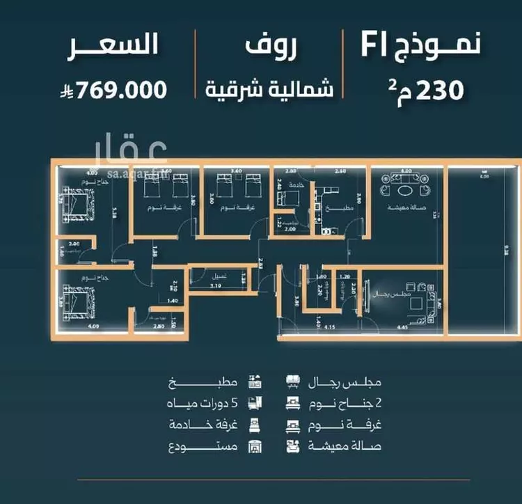 شقة للبيع في شارع نشطون, حي النزهة, مدينة جدة, منطقة مكة المكرمة صورة 3