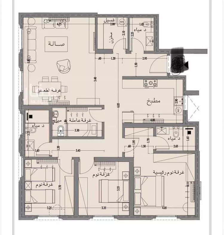 شقة للبيع في حي النرجس, مدينة الرياض, منطقة الرياض صورة 3