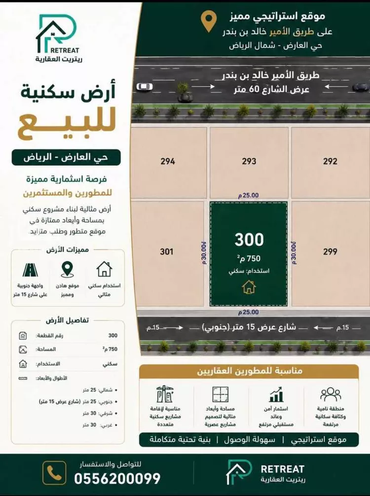 أرض للبيع في حي العارض, مدينة الرياض, منطقة الرياض صورة 2