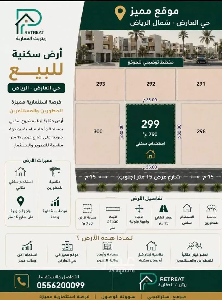 أرض للبيع في حي العارض, مدينة الرياض, منطقة الرياض صورة 2