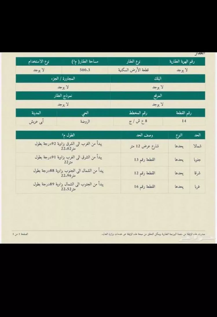 أرض للبيع في شارع فرعي, حي الروضة, مدينة أبو عريش - أبو عريش, منطقة جازان
