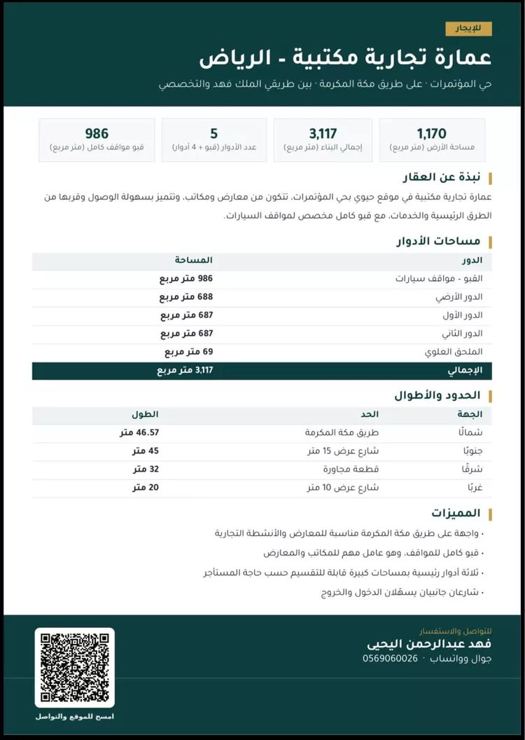 Building for Rent in Riyadh Al Mutamarat 2