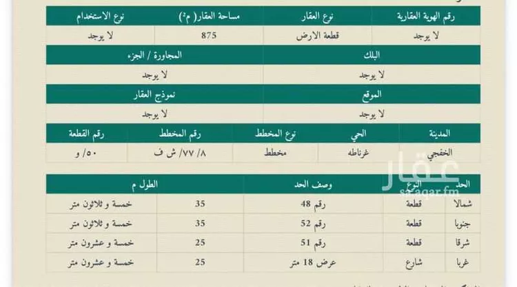 أرض للبيع في الخفجي ، الخفجي