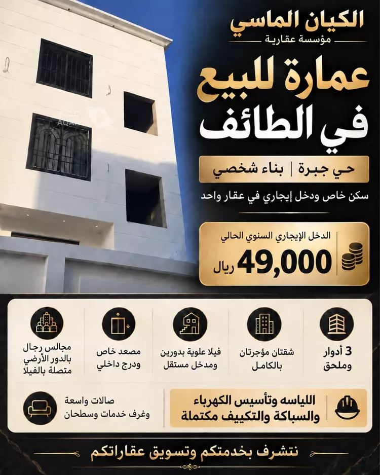عمارة للبيع في شارع 0000, حي جبرة, مدينة الطائف, منطقة مكة المكرمة