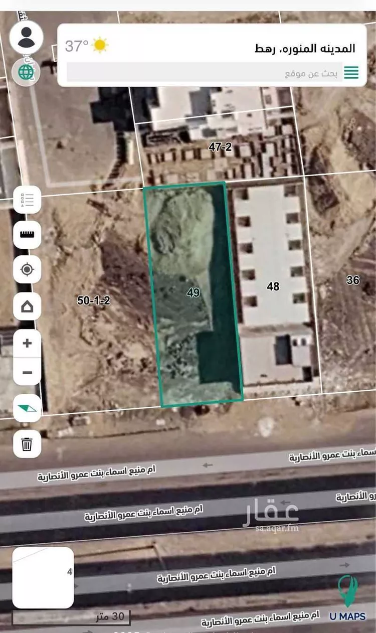 أرض للإيجار في شارع ام منيع اسماء بنت عمرو الانصارية, حي رهط, مدينة المدينة المنورة, منطقة المدينة المنورة صورة 2