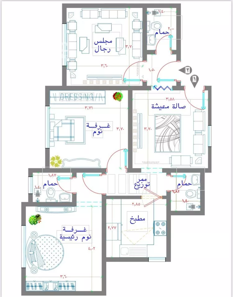 شقة للبيع في شارع زيد القرشي , حي بطحاء قريش, مدينة مكه المكرمه, منطقة مكة المكرمة