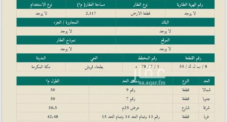 أرض للبيع في شارع 11111, حي بطحاء قريش, مدينة مكة المكرمة, منطقة مكة المكرمة صورة 2