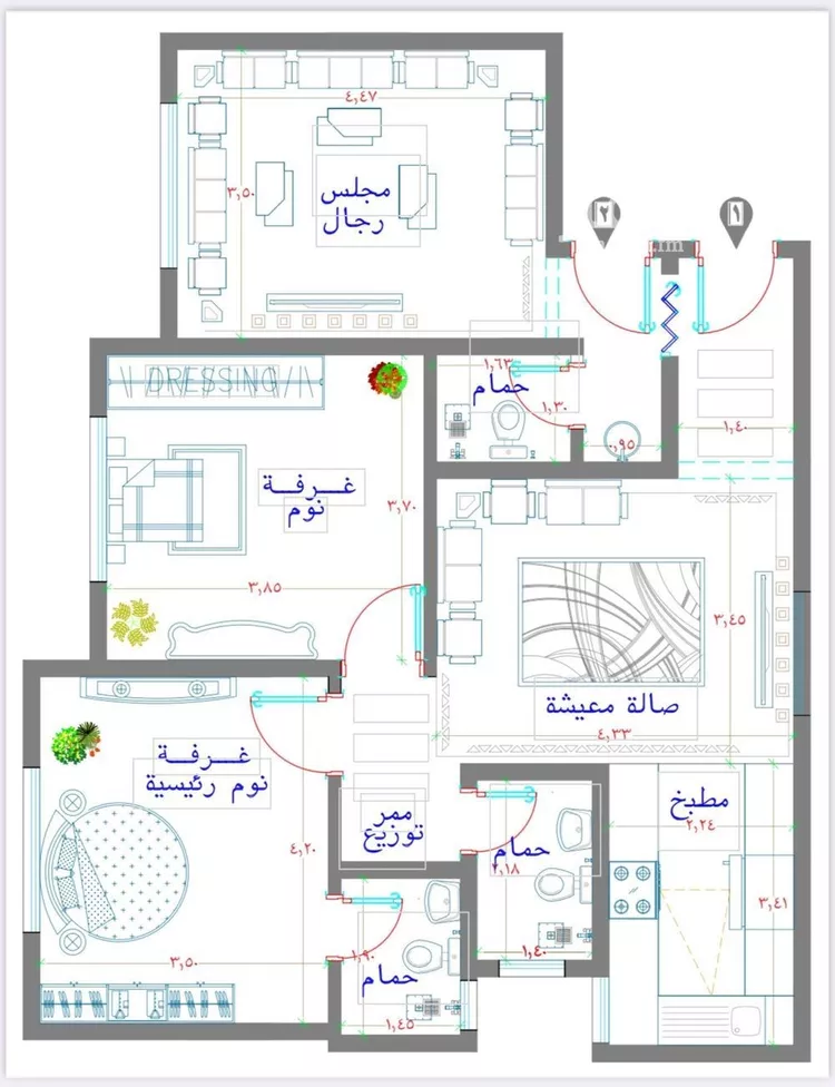 شقة للبيع في شارع زيد القرشي , حي بطحاء قريش, مدينة مكه المكرمه, منطقة مكة المكرمة صورة 4