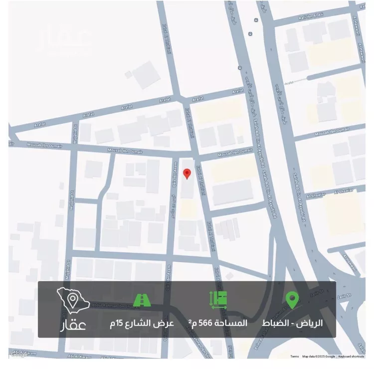 أرض للبيع في شارع جبل الذبياني, حي الضباط, مدينة الرياض, منطقة الرياض صورة 2