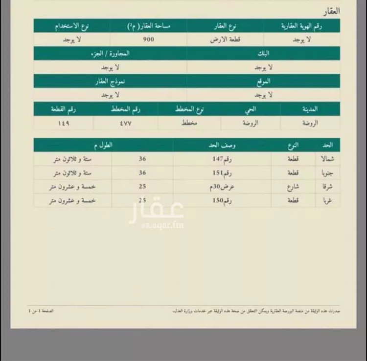 أرض للبيع في شارع الروضه 163, حي الروضة, مدينة الغزالة - الروضه, منطقة حائل صورة 2