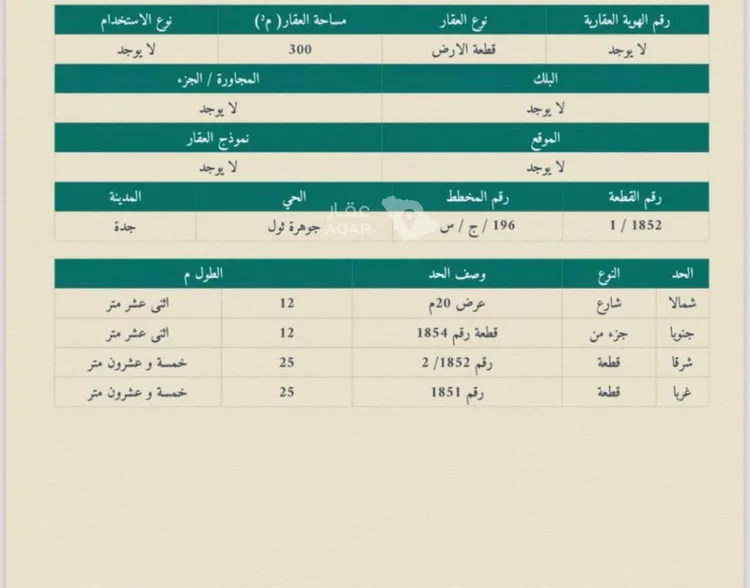 أرض للبيع في شارع ٢٠ متر شمالي, حي جوهرة ثول, مدينة ثول, منطقة مكة المكرمة
