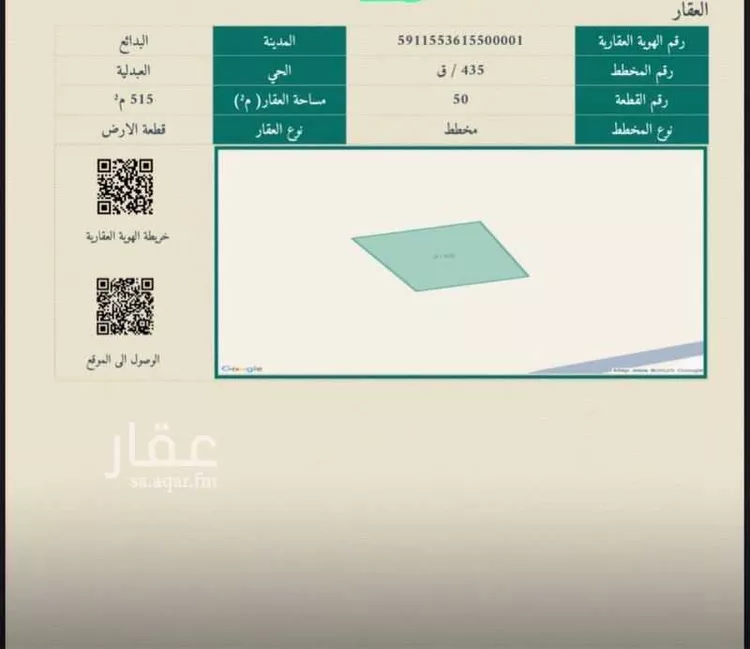 Land for Sale in Al Badayea Al Abdellia