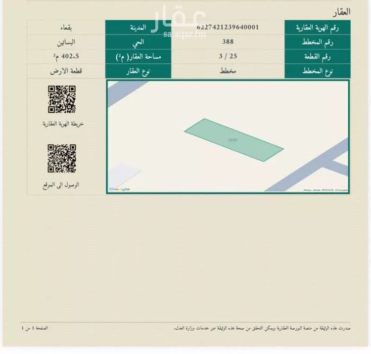Land for Sale in Baqaa Al Suhaibi صورة 2