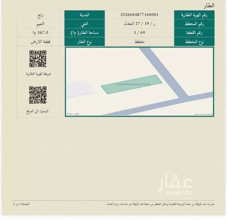 أرض للبيع في شارع خالد بن زيد, حي النعيم, مدينة رابغ, منطقة مكة المكرمة صورة 2