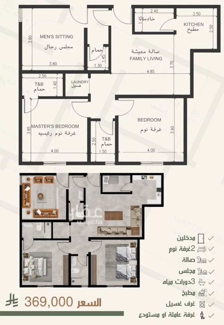 شقة للبيع في شارع الشبليات, حي النزهة, مدينة جدة, منطقة مكة المكرمة