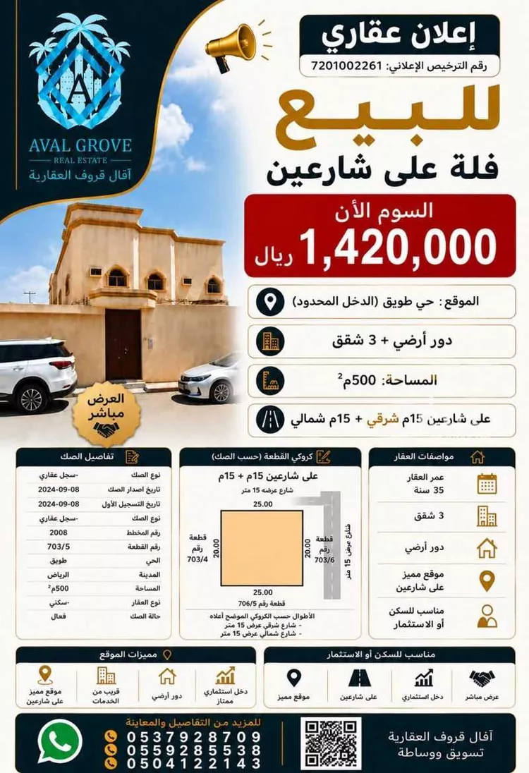 فيلا للبيع في شارع الرصينيه, حي طويق, مدينة الرياض, منطقة الرياض