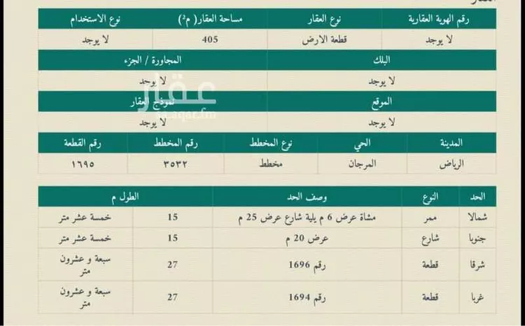 أرض للبيع في شارع نصر الجيلاني, حي المرجان, مدينة الرياض, منطقة الرياض صورة 2