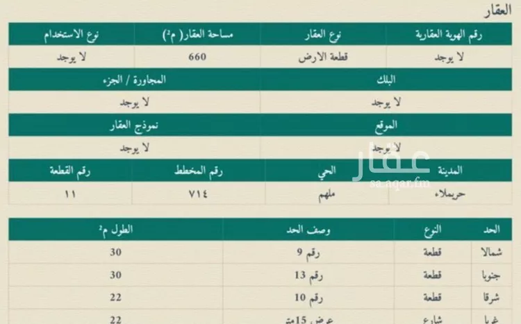 أرض للبيع في شارع زهير بن ابي امية بن المغيرة, حي ملهم, مدينة ملهم, منطقة الرياض صورة 2