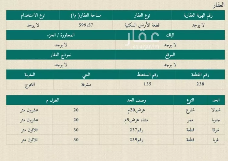 أرض للبيع في شارع مشرفة 129, حي مشرفة, مدينة الهياثم, منطقة الرياض