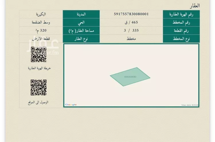 أرض للبيع في حي الضلفعه, مدينة الضلفعه, منطقة القصيم