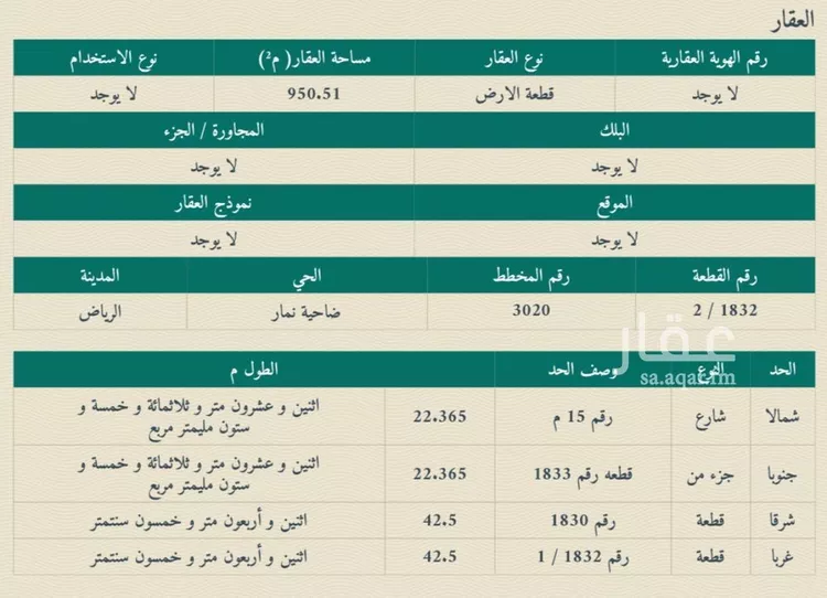 أرض للبيع في حي ضاحية نمار, مدينة الرياض, منطقة الرياض صورة 4