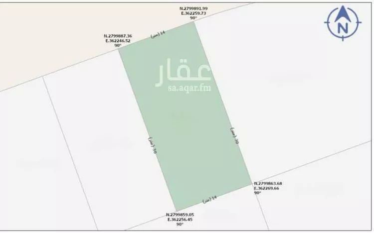 أرض للبيع في شارع هجر, حي الدوحة, مدينة الاحساء, المنطقة الشرقية