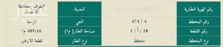 Land for Sale in Al Hofuf Al Wahah