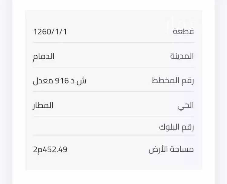 Land for Sale in Dammam Al Matar