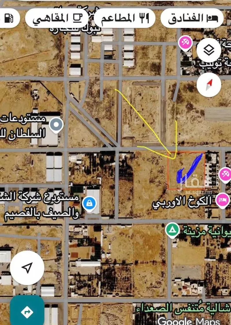 أرض للبيع في شارع الشقه العليا 1228, حي التوفيق, مدينة بريده, منطقة القصيم صورة 2