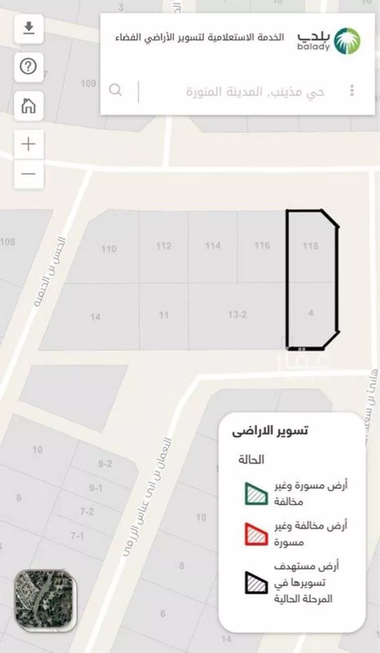أرض للبيع في شارع اسيد بن كعب, حي وادي مذينب, مدينة المدينه المنوره, منطقة المدينة المنورة صورة 3