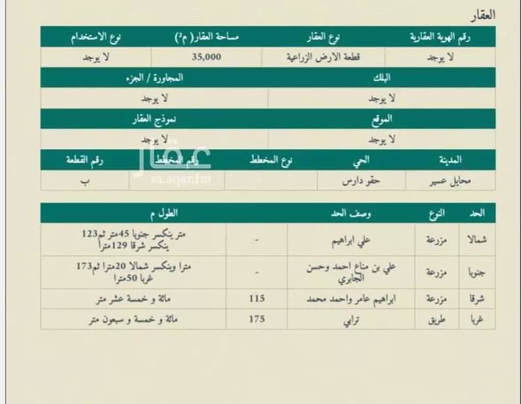 مزرعة للبيع في شارع سيف بن قيس, حي الخالدية, مدينة محائل, منطقة عسير 6