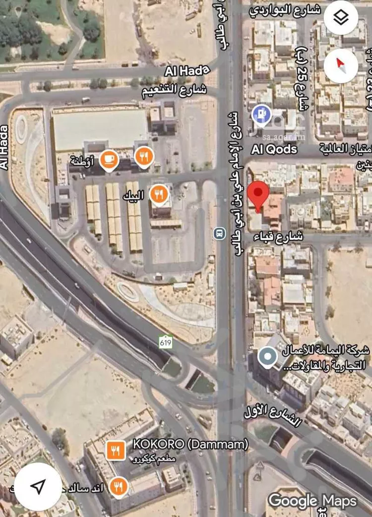 أرض للإيجار في شارع الامام علي بن ابي طالب, حي عبدالله فؤاد, مدينة الدمام, المنطقة الشرقية صورة 2