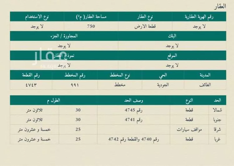 Land for Sale in Taif Jubrah صورة 2