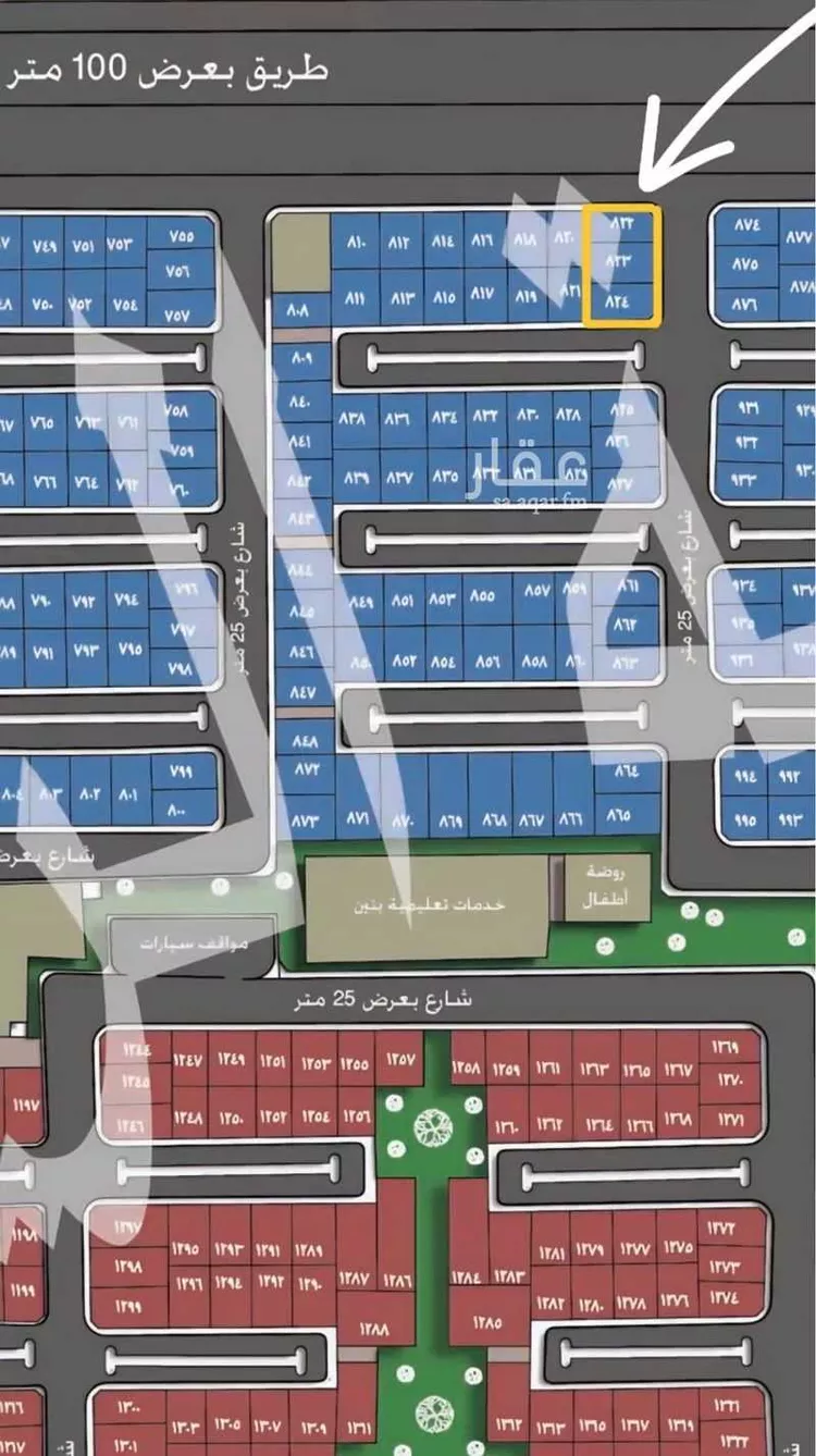 أرض للبيع في شارع ثلاث شوارع شارع 100 وشارع 25 وشارع 30 ميدان , حي الجودية, مدينة الطائف, منطقة مكة المكرمة صورة 3