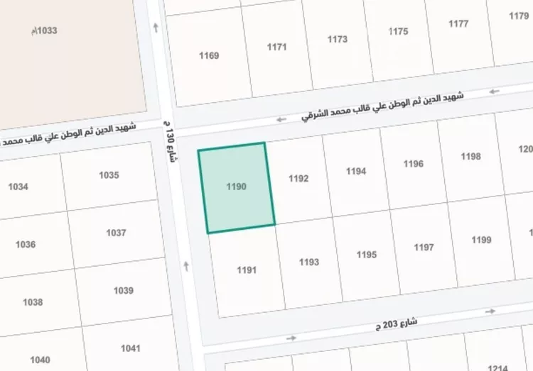 أرض للبيع في شارع شهيد الدين ثم الوطن علي قالب محمد الشرقي, حي المحمدية 1, مدينة جازان, منطقة جازان