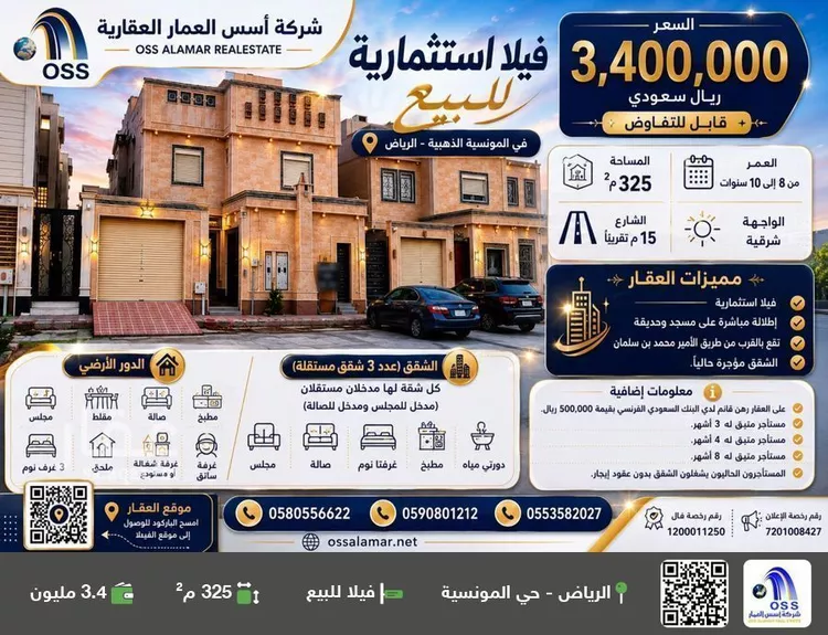 Villa for Sale in Riyadh Al Munsiyah