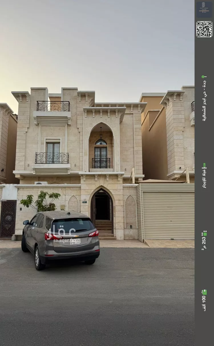 فيلا للإيجار في شارع عباد ابن زياد, حي أبحر الشمالية, مدينة جدة, منطقة مكة المكرمة
