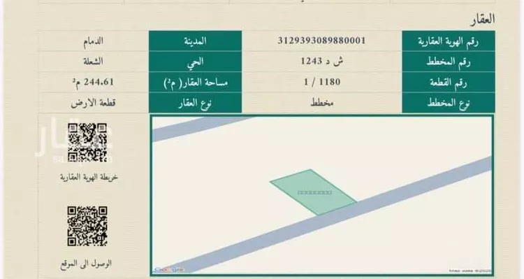 أرض للبيع في شارع المهند ، حي القرية الثانية ، الدمام ، الدمام