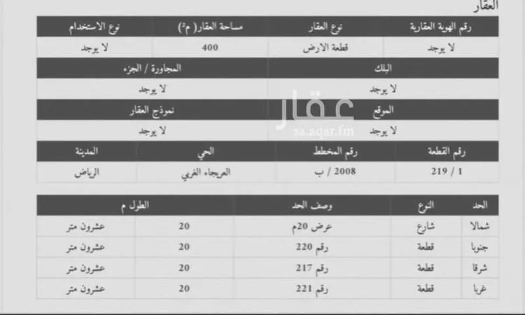 أرض للبيع في شارع دهوك ، حي العريجاء الغربي ، الرياض ، منطقة الرياض صورة 3