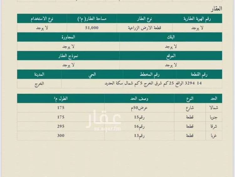 أرض للبيع في مدينة الخرج, منطقة الرياض صورة 3
