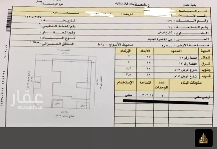 أرض للبيع في شارع مخطط الورود, حي الورود, مدينة الخاصره, منطقة الرياض صورة 4