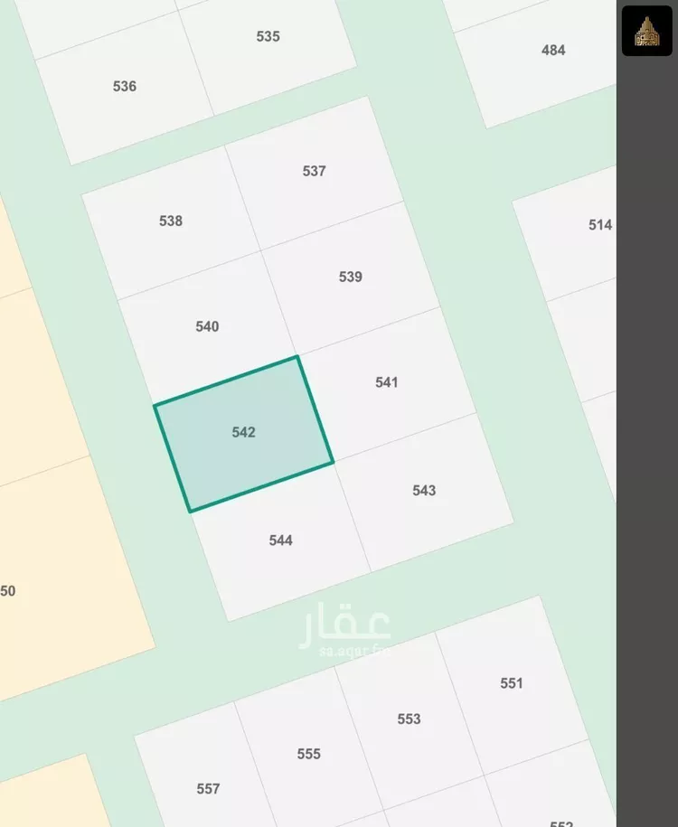 أرض للبيع في شارع مخطط الشرطة, مدينة الجله, منطقة الرياض صورة 2