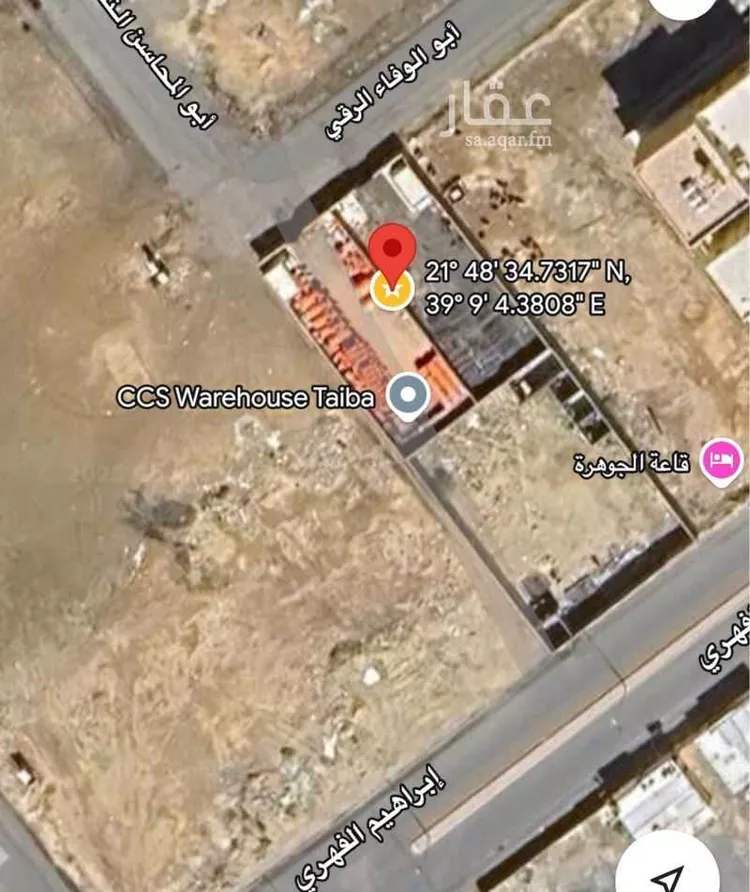 أرض للإيجار في شارع أبو المحاسن التميمي, حي طيبة, مدينة جدة, منطقة مكة المكرمة