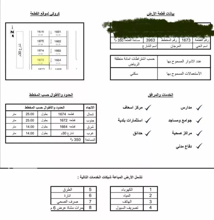 أرض للبيع في شارع أبي سعد التميمي, حي المرجان, مدينة الرياض, منطقة الرياض صورة 2