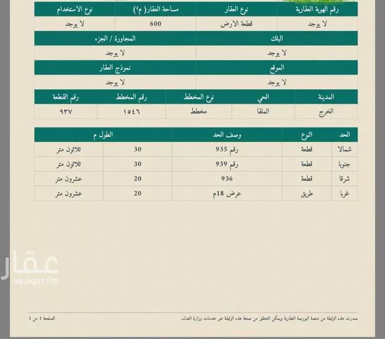 أرض للبيع في شارع مالك النخعي, حي الملقا, مدينة الخرج, منطقة الرياض
