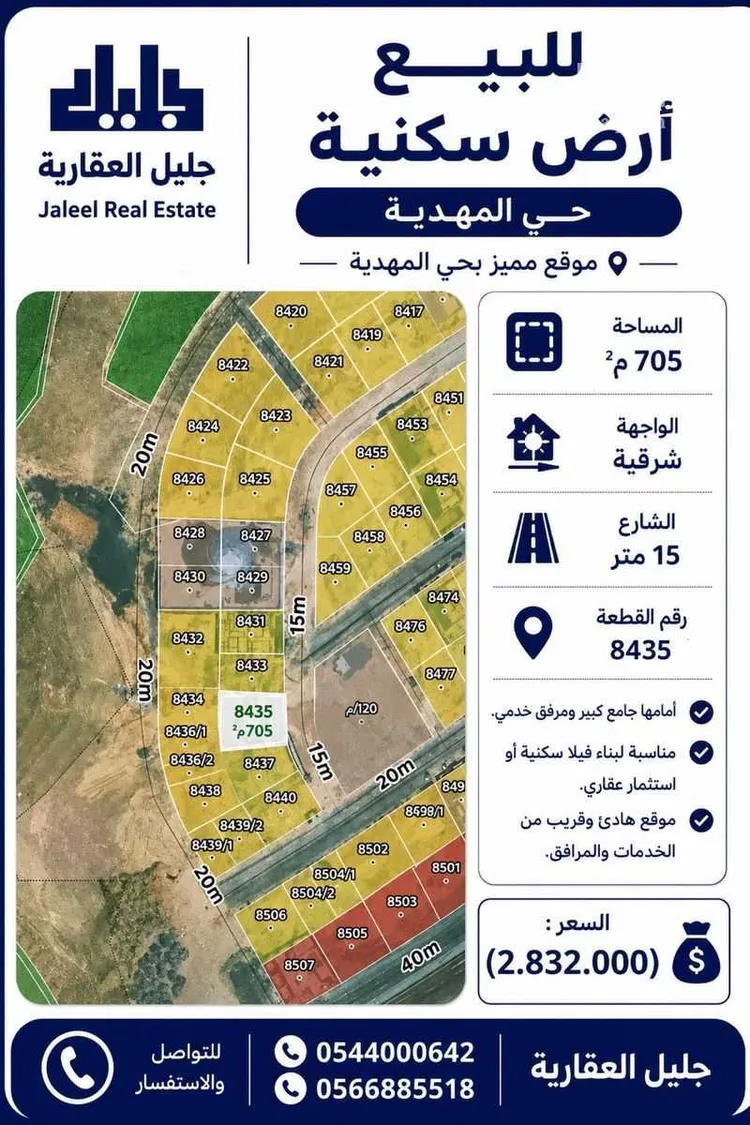 أرض للبيع في شارع علي بن نصر الحلي, حي المهدية, مدينة الرياض, منطقة الرياض صورة 2