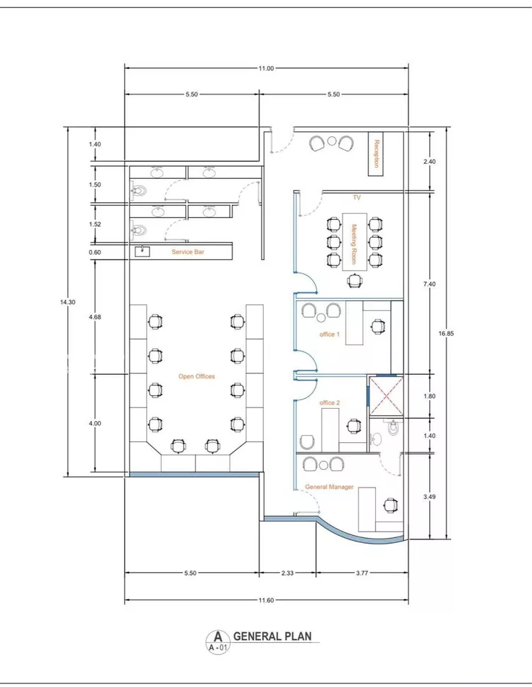 مكتب تجاري للإيجار في شارع طريق الملك عبدالعزيز, حي مدينة العمال, مدينة الخبر, المنطقة الشرقية صورة 2