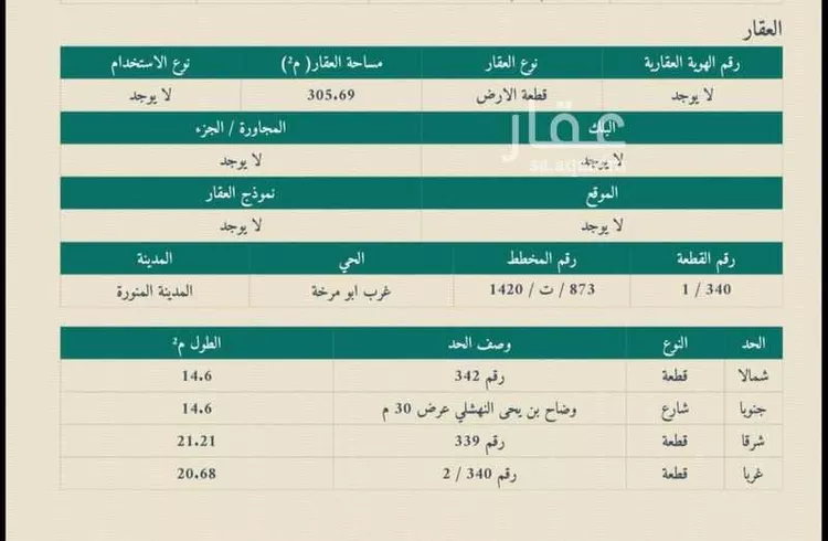 أرض للبيع في شارع وضاح بن يحى النهشلي, حي أبو مرخة, مدينة المدينة المنورة, منطقة المدينة المنورة