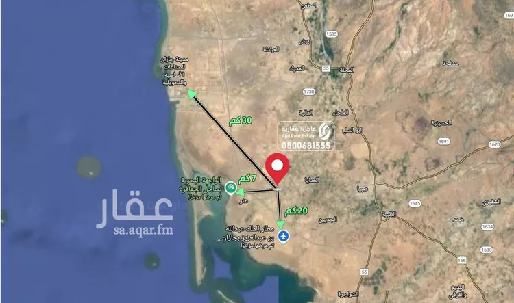 مزرعة للبيع في شارع شارع , مدينة وجه الحسن, منطقة جازان صورة 2